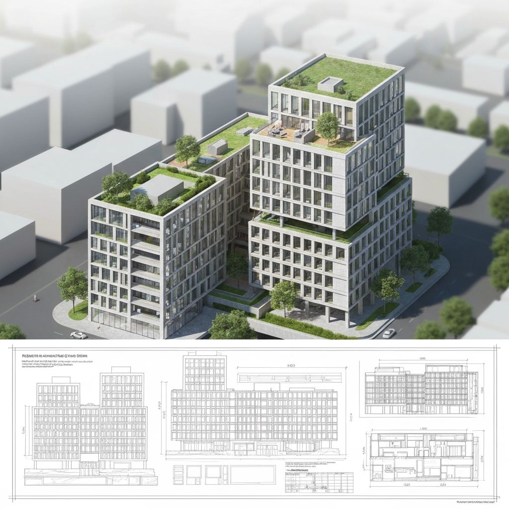 Planos de edificio en 3D